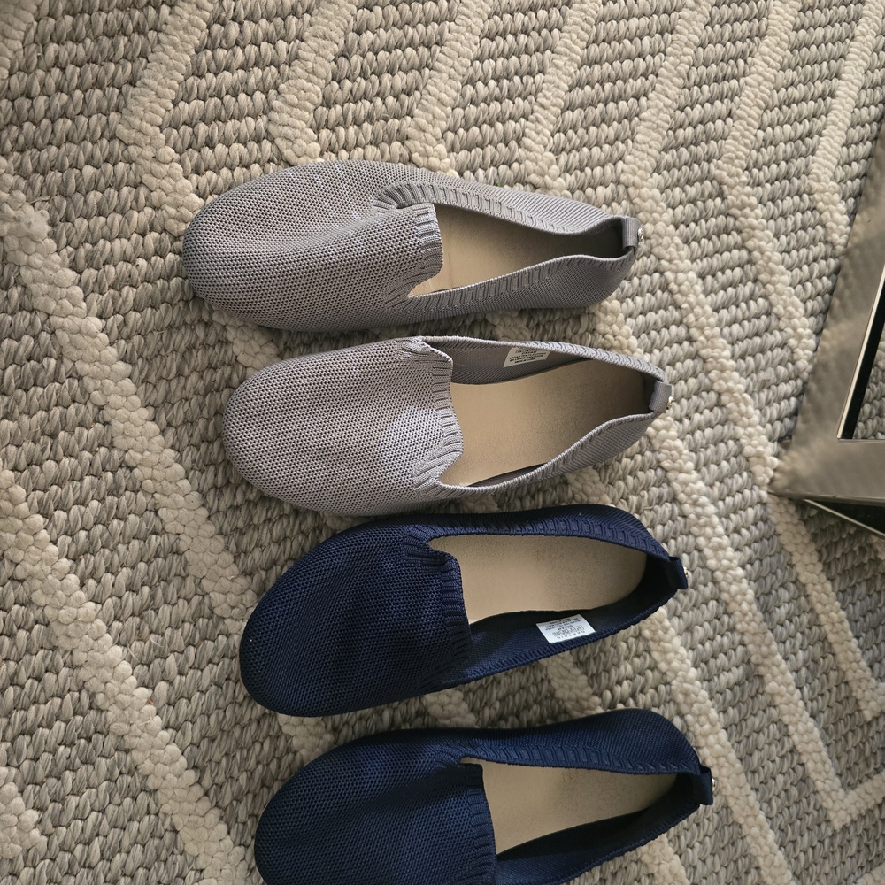 Danskin Women's Slip-On Flats - Gray and Navy